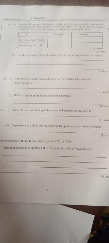 Waec Practical Specimens Bio Chem Phy Agric