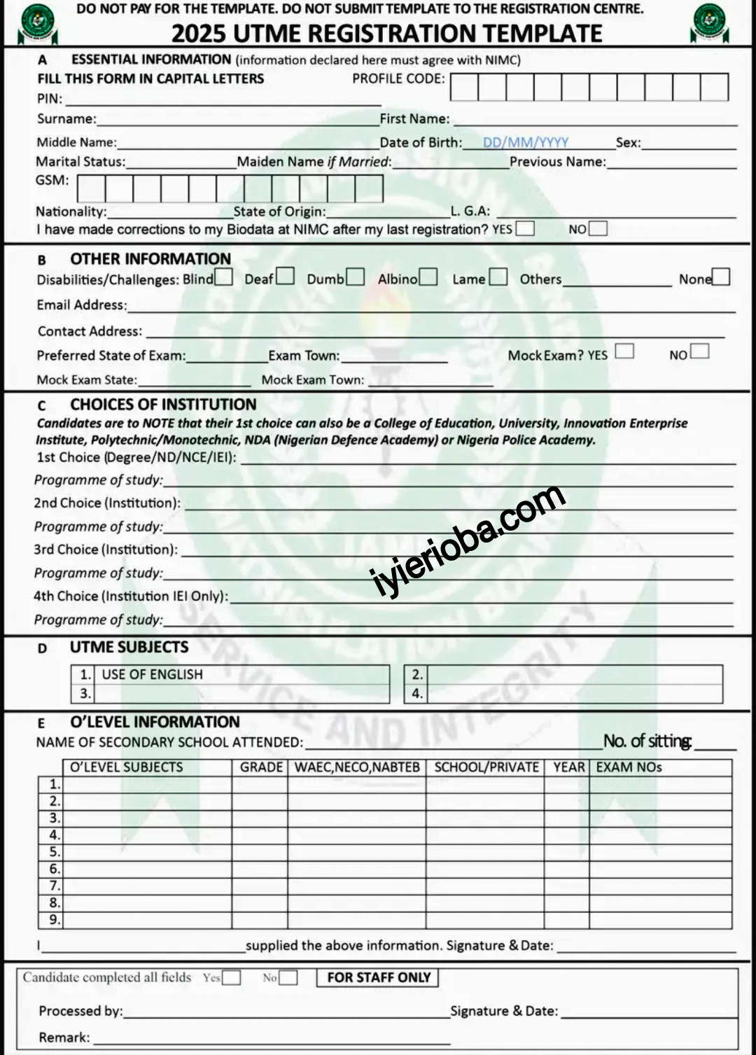 JAMB Form 2025/2026 is Out Complete Guide to Registration