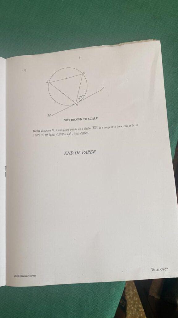 WAEC mathematics questions 