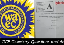 2025 WAEC GCE Chemistry Essay, Obj & Practical Alt Answers