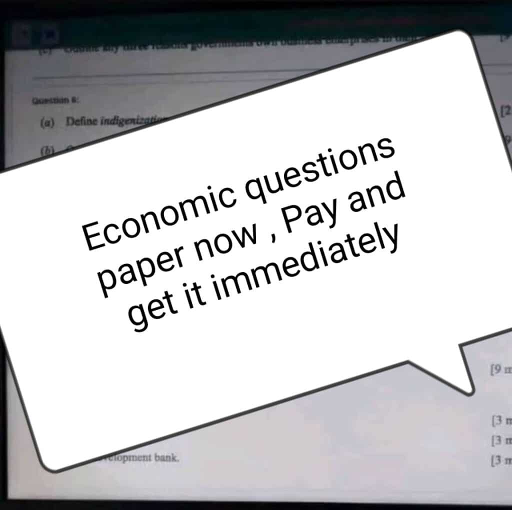 Free WAEC GCE Nov/Dec Economics Obj/Essay Expo questions and Answers