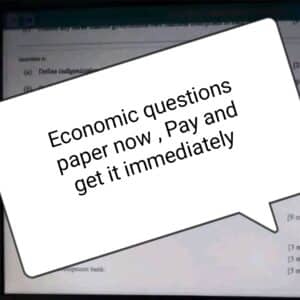 WAEC GCE Economics Questions 