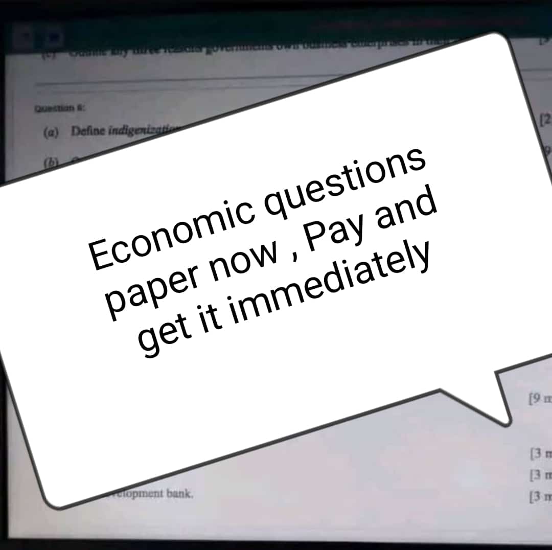 Free WAEC GCE Nov/Dec Economics Obj/Essay Expo questions and Answers