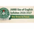 JAMB Use of English Syllabus for 2026/2027