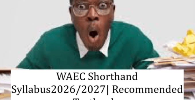 WAEC Store Keeping Syllabus 2026/2027