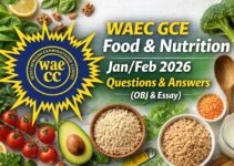 WAEC Jan/Feb GCE 2026 Foods and Nutrition Questions and Answers