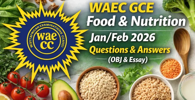 WAEC first series GCE Foods and Nutrition 3 Practical - Planning Session