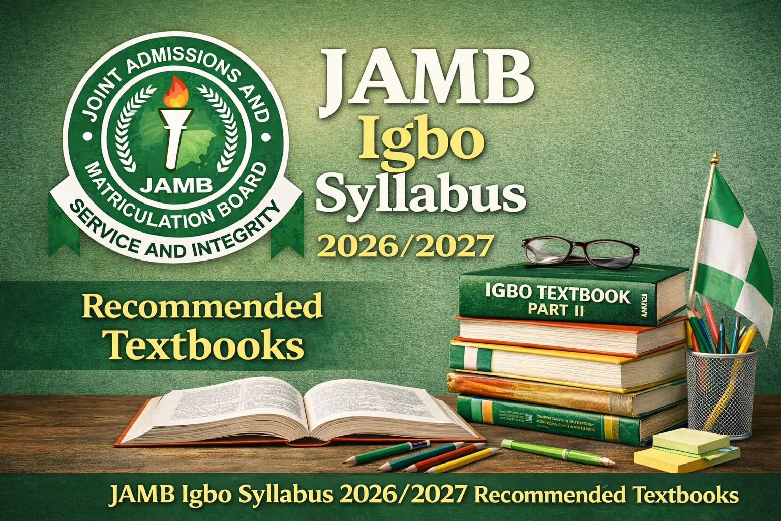 JAMB Igbo Syllabus & Textbooks (2026/2027)