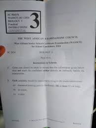 WAEC GCE Biology Jan/Feb 2026