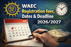 WAEC Registration fees, Dates & Deadline 2026