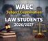 WAEC Subjects Combination for Law Students 2026/2027