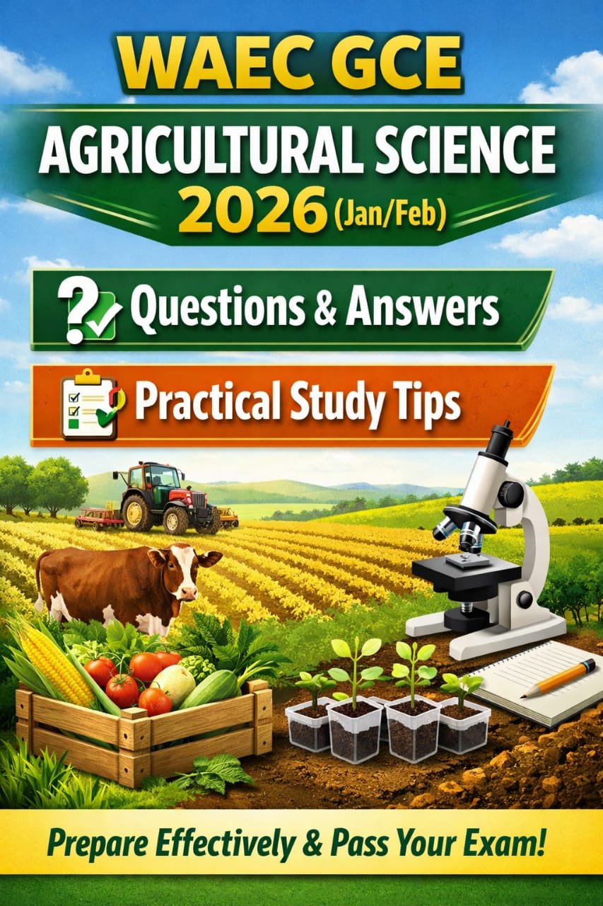 WAEC GCE Agricultural Science 2026 (Jan/Feb)