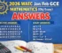 2026 WAEC Jan/Feb GCE Mathematics (Obj/Essay) Answers