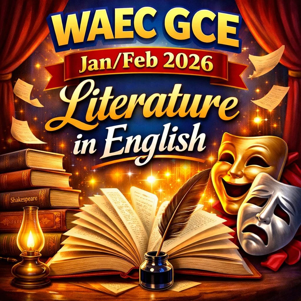 WAEC GCE Jan/Feb 2026 Literature in English