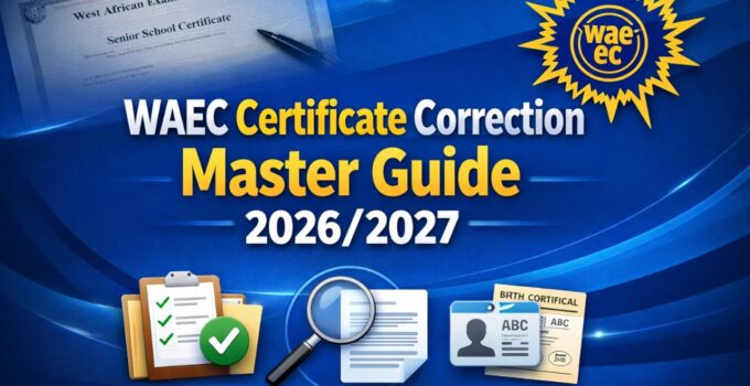 How to do Correction on WAEC CERTIFICATE