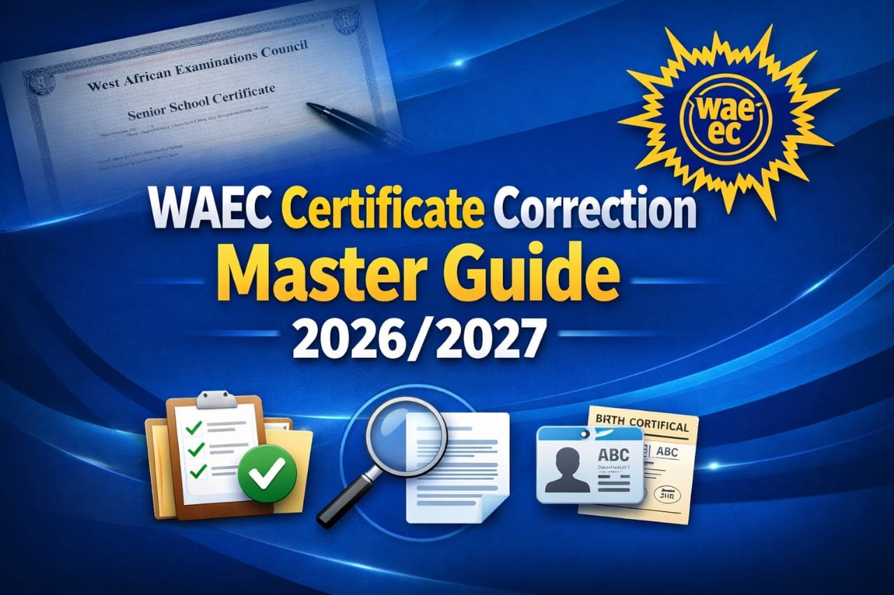 How to do Correction on WAEC CERTIFICATE