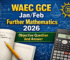 WAEC GCE Jan/Feb Further Mathematics 2026