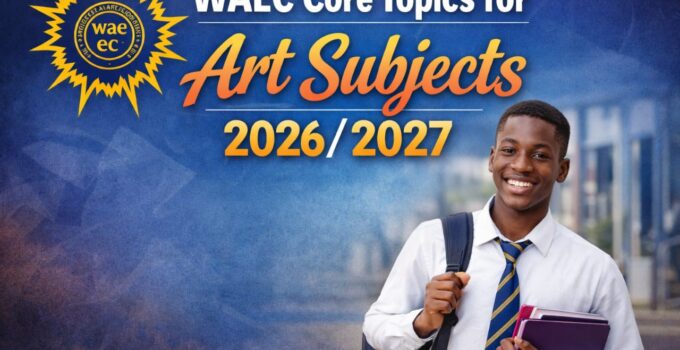 WAEC Core Topics for Art Subjects 2026/2027 1 WAEC Exam Art Subjects Topics 2026